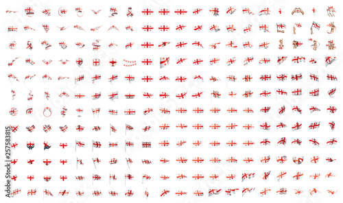 very big collection of vector flags of the Georgia