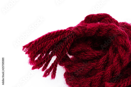 Rote Kordel aus Wolle