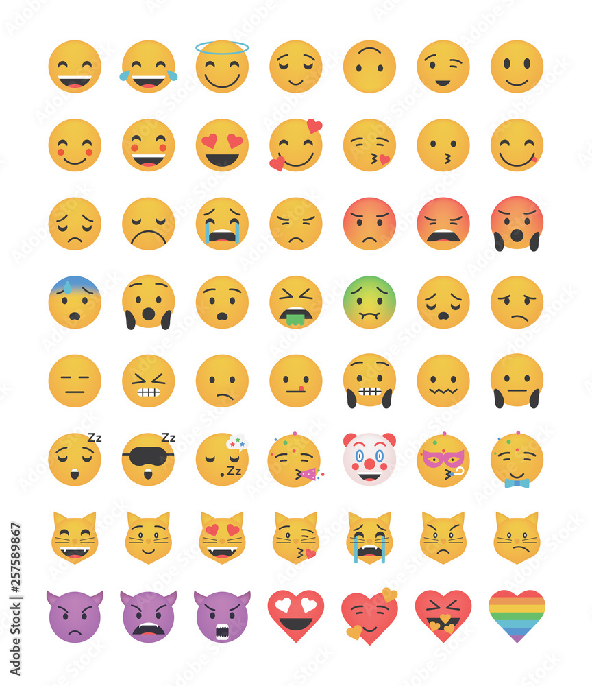 Big set of emoticon vector Big set of emoticon vector