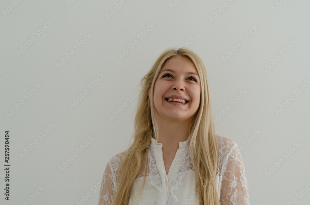 Close up Portrait of young blond girl Close up Portrait of young blond girl