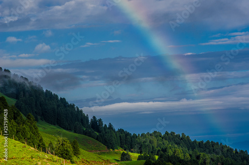 Rainbow in the mountains 