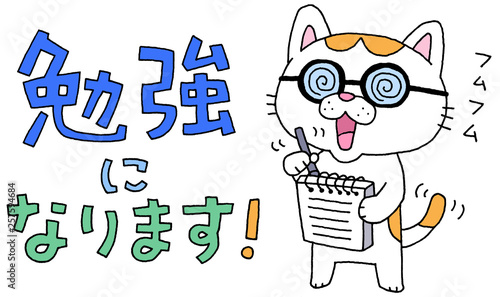 勉強になります　猫