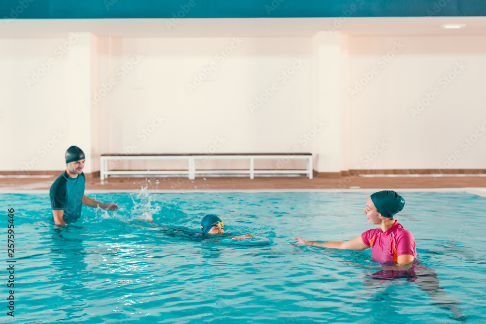 Boy on swimming class Boy on swimming class