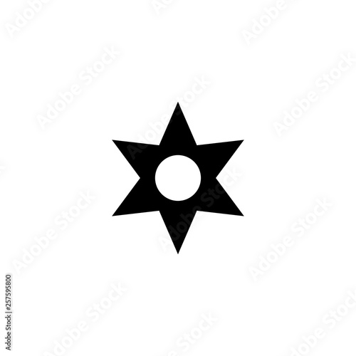 Sun Glyph Icon Vector