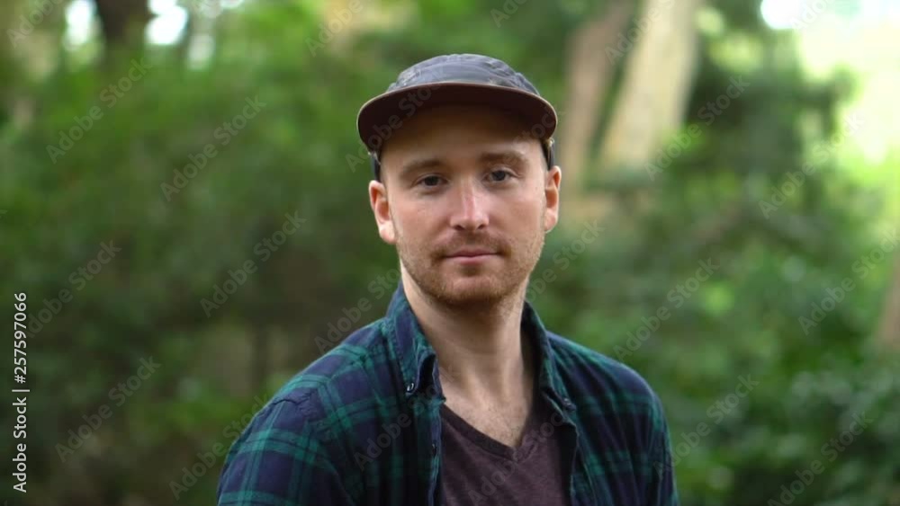 Creepy Young Man Staring Directly into Camera Portrait Creepy Young Man Staring Directly into Camera Portrait
