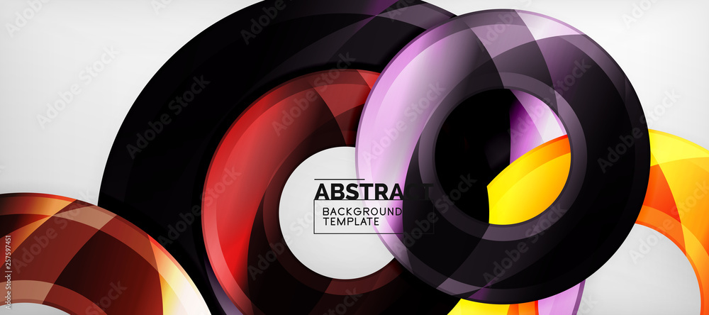 Glossy circles geometric background Glossy circles geometric background