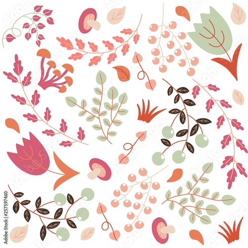 Wallpaper Mural Vector illustration of floral pattern Torontodigital.ca