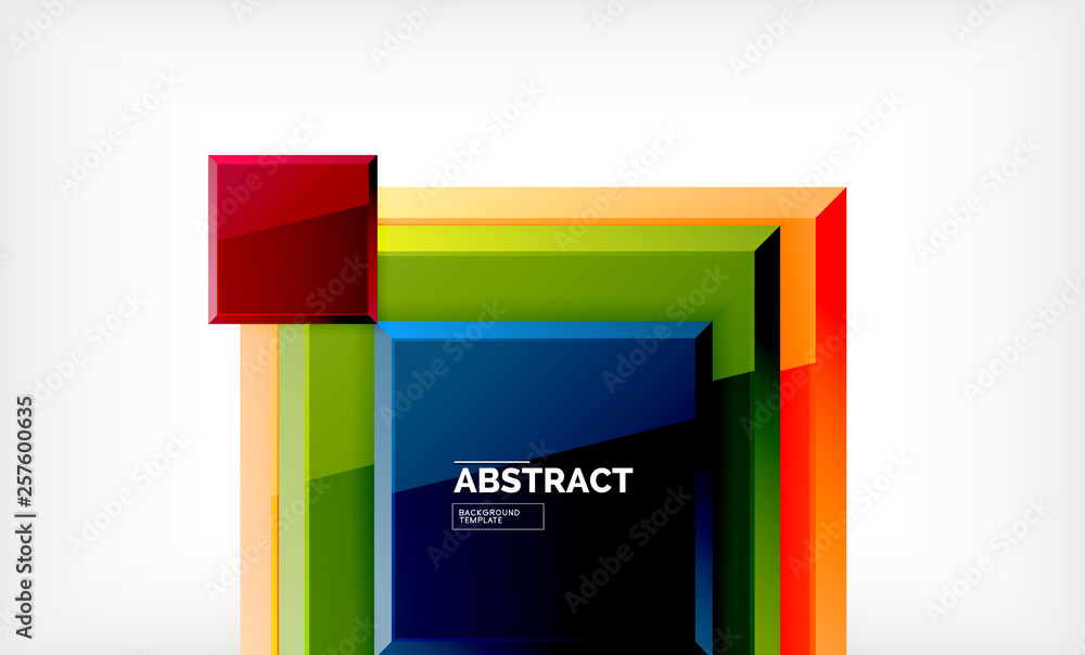 Square geometrical background Square geometrical background