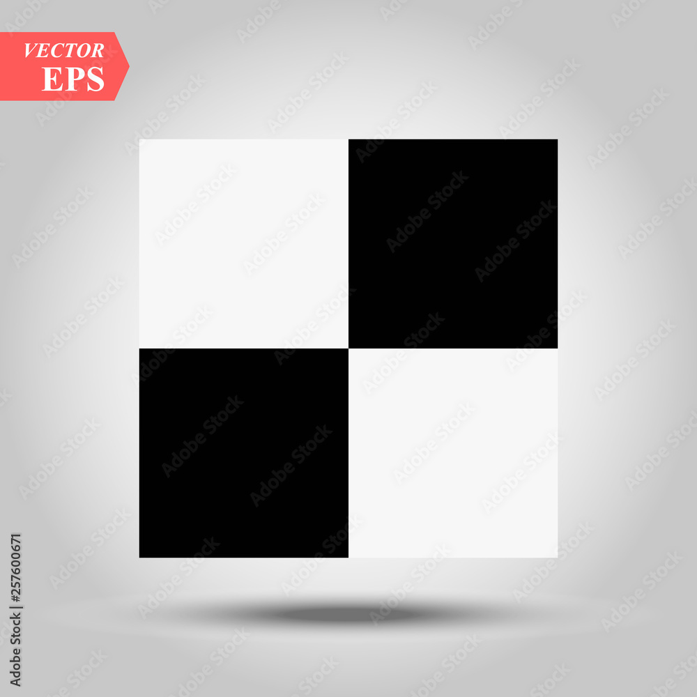 Chess board icon. Checkered with squares. eps10