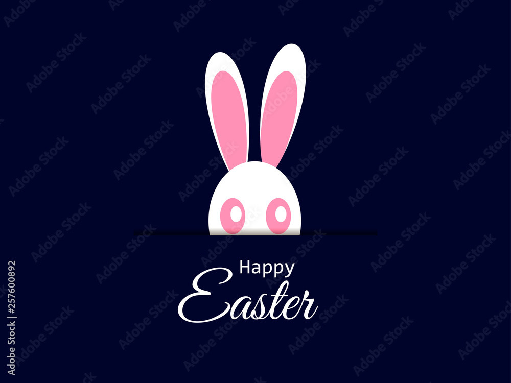 Happy Easter. Holiday card with Easter bunny. Vector illustration Happy Easter. Holiday card with Easter bunny. Vector illustration