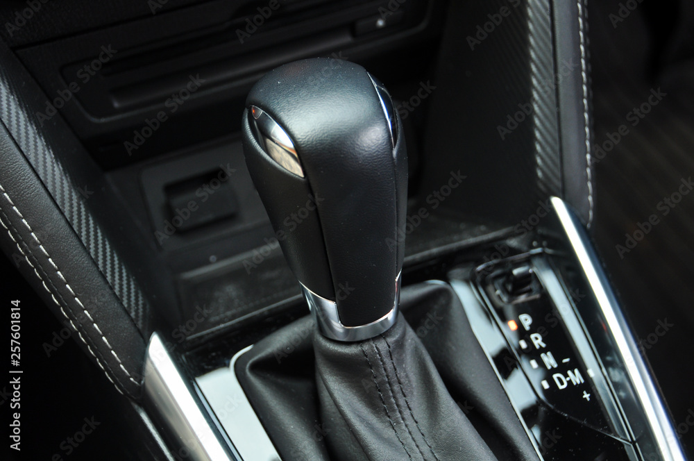 Obraz premium automatic gear lever and gear shift
