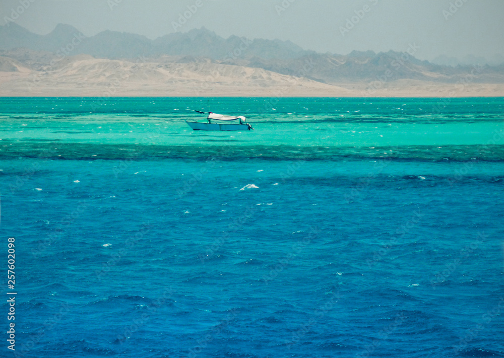 Sail boat ship with tourists in Ras Mohamed National Park in the Red Sea, Sharm El Sheikh, Egypt. Sail boat ship with tourists in Ras Mohamed National Park in the Red Sea, Sharm El Sheikh, Egypt.