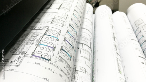 Photos plot plan drawing roll paper
