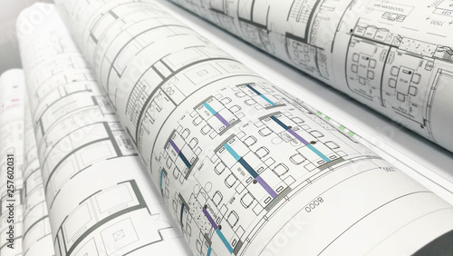 Plakat plot plan drawing roll paper