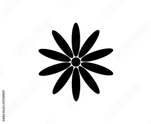 Flower icon in simple style