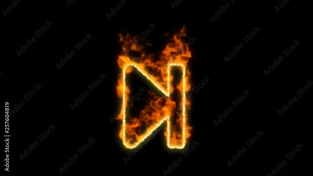 step forward symbol inflames. Then disappears. In - Out loop. Alpha channel Premultiplied - Matted with color black step forward symbol inflames. Then disappears. In - Out loop. Alpha channel Premultiplied - Matted with color black