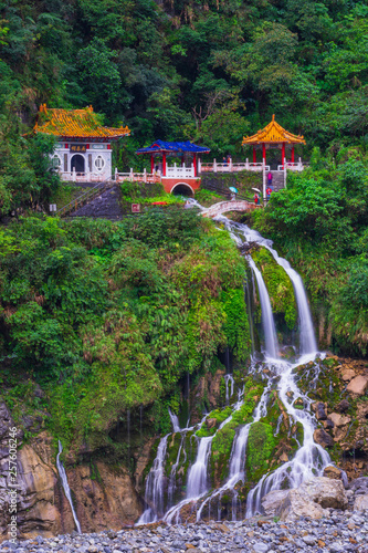 Changchun temple on eternal spring shrine and waterfall.