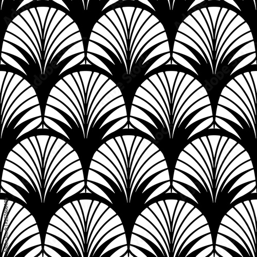 Vintage ornamental art deco retro seamless background and texture. Vector illustration can be used for wrapping paper, wallpapers, tiling, flooring, fabric, textile and other designs.