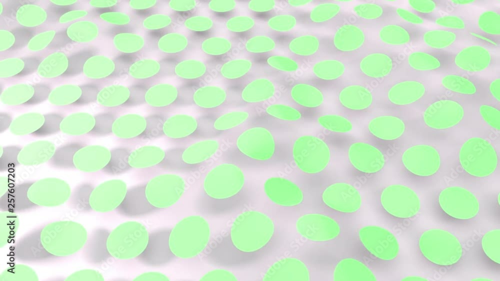 Abstract color set of dots wavees flying on white background. 4K seamless loop 3D animation footage Abstract color set of dots wavees flying on white background. 4K seamless loop 3D animation footage