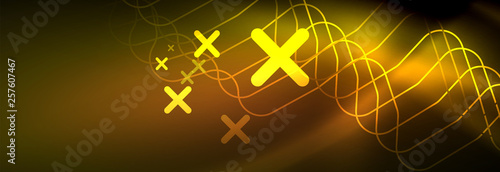 Shiny neon lights background, techno design, modern wallpaper for your project