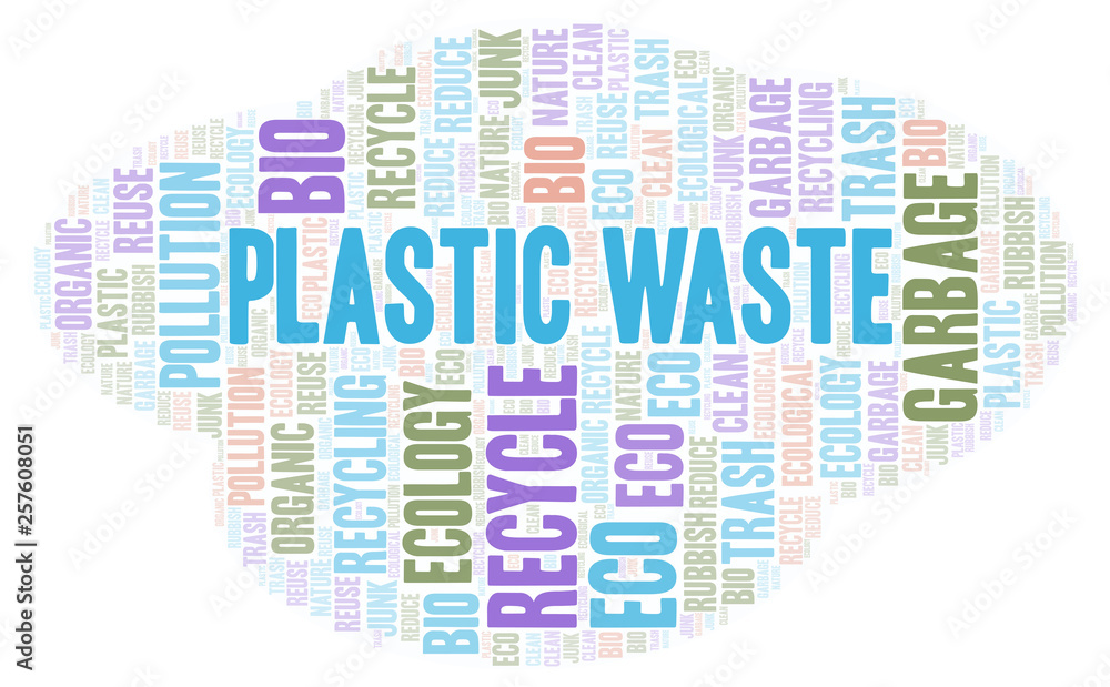 Obraz premium Plastic Waste word cloud.