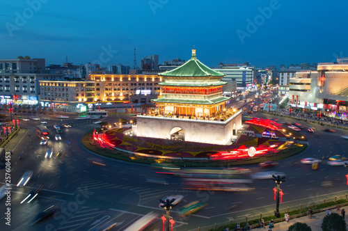 Xi'an, Beijing, China, night scene