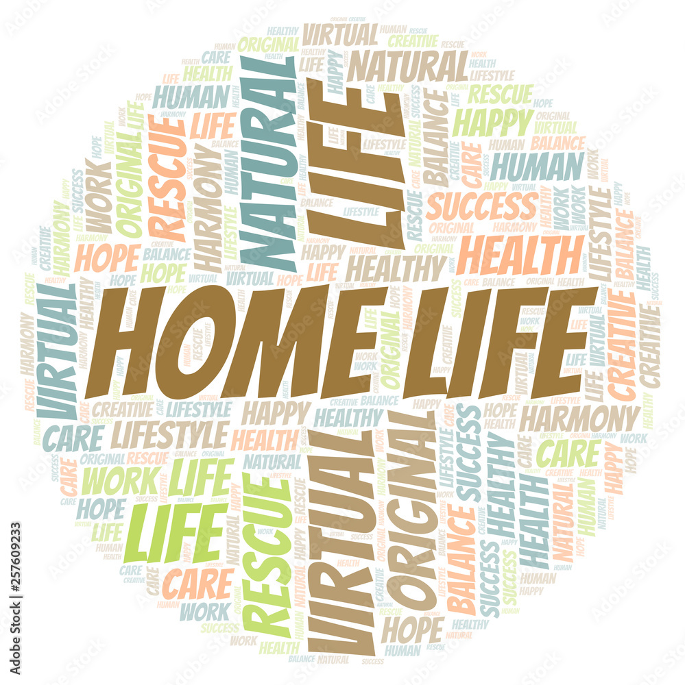 Fototapeta premium Home Life word cloud.