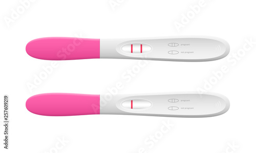 Realistic 3d Detailed Pregnancy Test Set. Vector