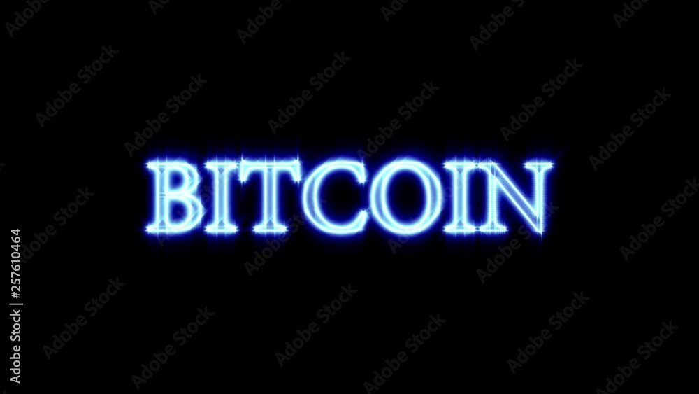 Abstract Plexus Cinematic Financial Background with Text BITCOIN Abstract Plexus Cinematic Financial Background with Text BITCOIN