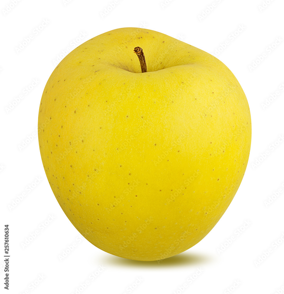 Fresh yellow apple isolated on white background with clipping path Fresh yellow apple isolated on white background with clipping path