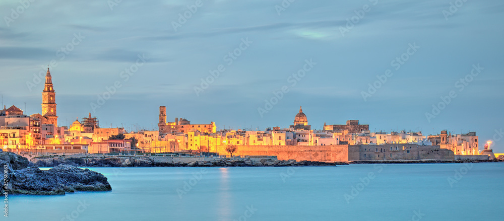 Sunrise on the old town of Monopoli, Puglia, southern Italy