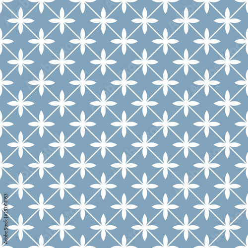 Decorative pattern for the background, tile and textiles. It is assembled from modular parts. Vector. Seamless.
