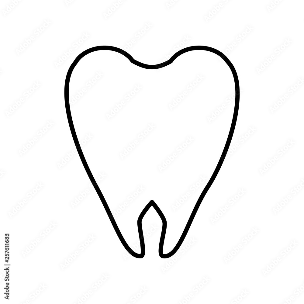 tooth vector icon isolated on white background tooth vector icon isolated on white background