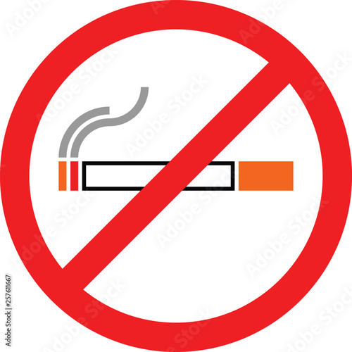 stop smoking logo no smoking sign color vektor