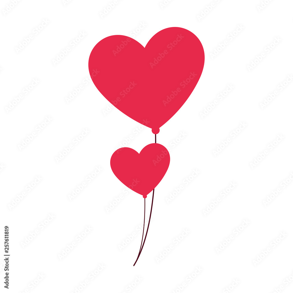 balloons helium with heart shape