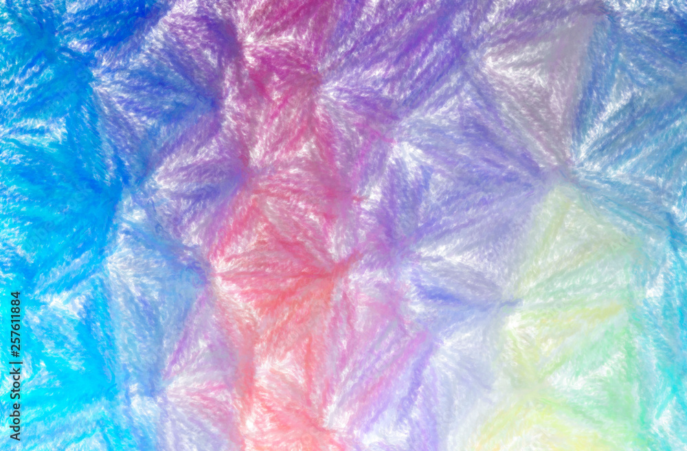 Fototapeta premium Abstract illustration of blue, red, yellow and green Wax Crayon with low coverage background