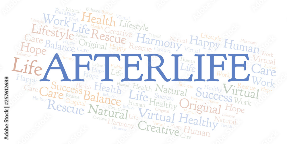Obraz premium Afterlife word cloud.