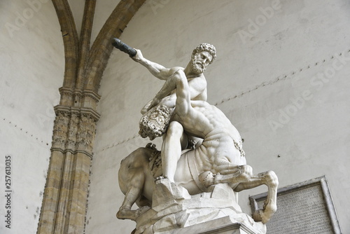 Sculpture of Hercules and Nessus, Loggia dei Lanzi, Florence, Italy