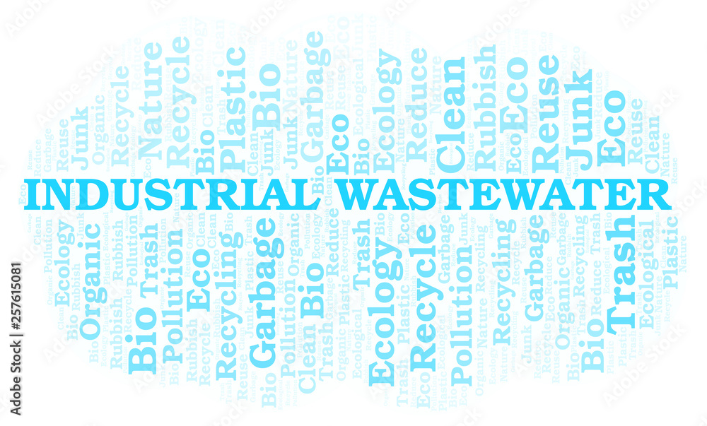 Industrial Wastewater word cloud. Industrial Wastewater word cloud.