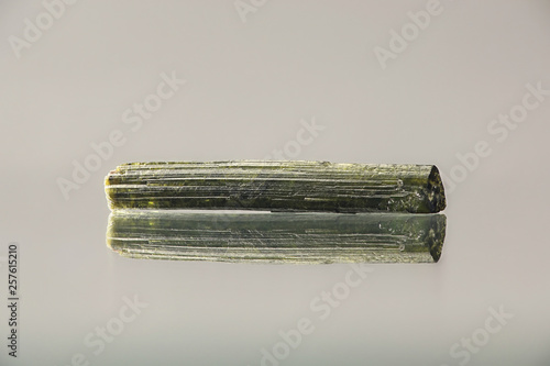 Crystal of green tourmaline called elbaite from Viitaniemi quarry, Finland photo