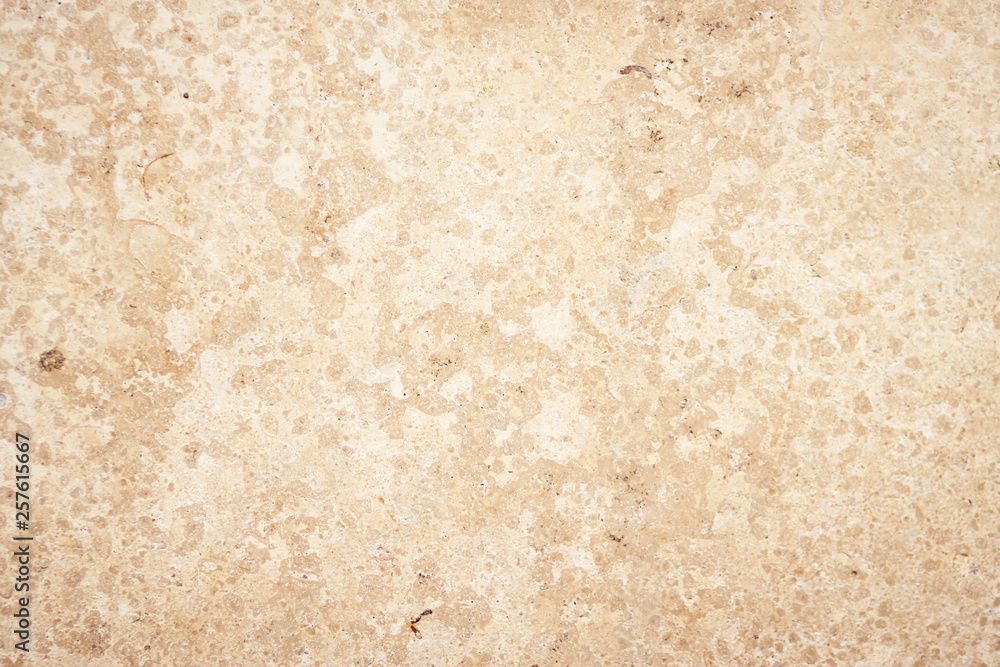 Abstract blank background with a polished flat surface made of natural stone beige color