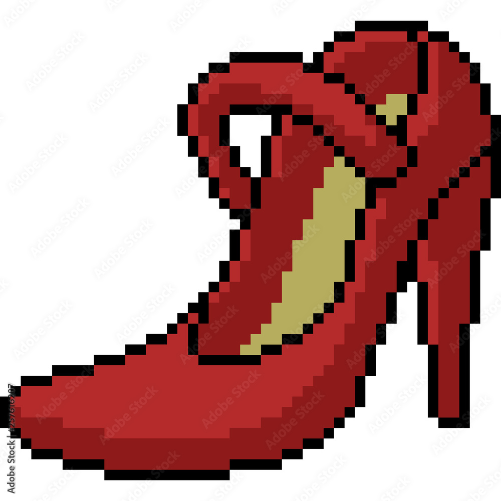 Obraz premium vector pixel art fashion shoe