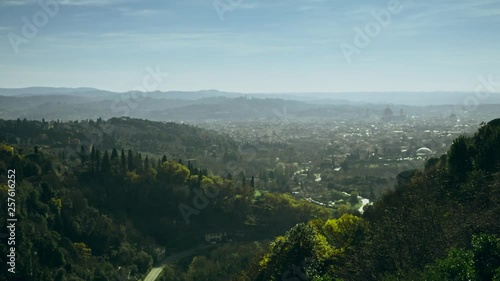 Distant city of Florence on a sunny day, Italy photo