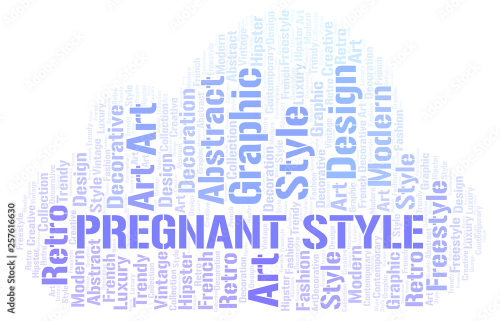 Obraz premium Pregnant Style word cloud.