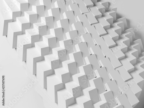 Abstract geometric architecture, 3d render