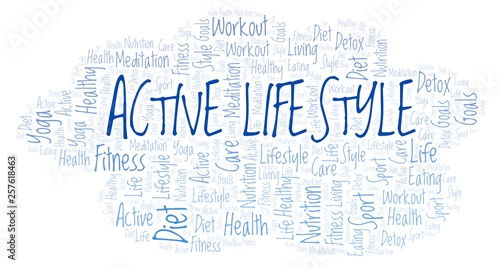 Active Lifestyle word cloud.
