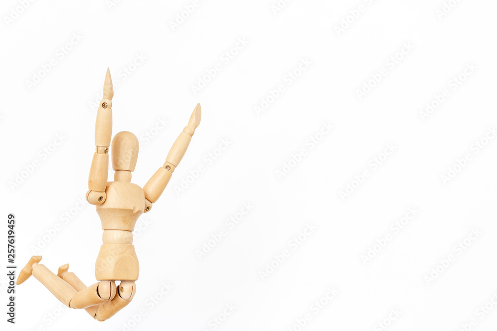 Fototapeta premium ジャンプするデッサン人形