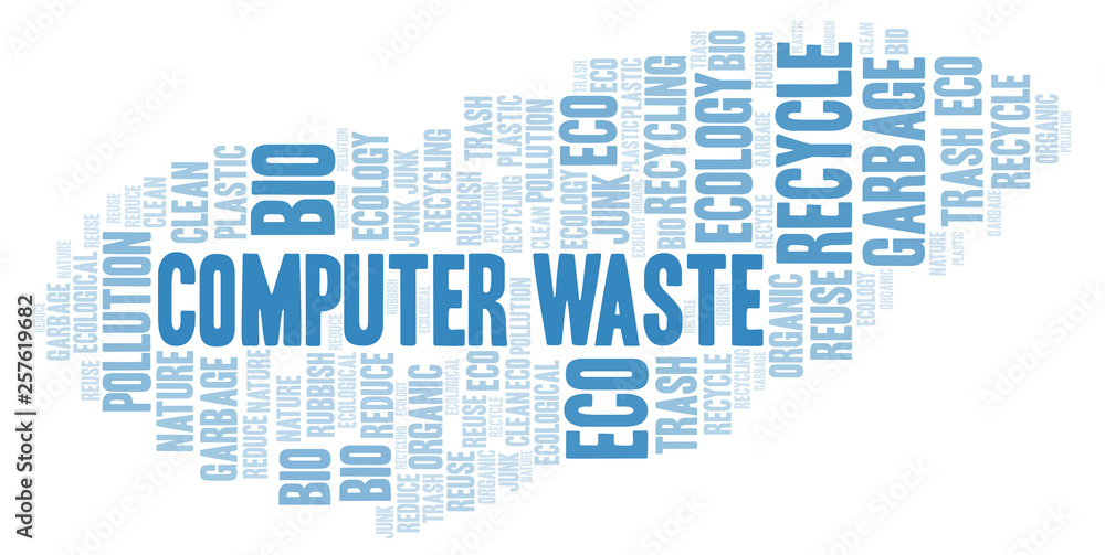 Fototapeta premium Computer Waste word cloud.