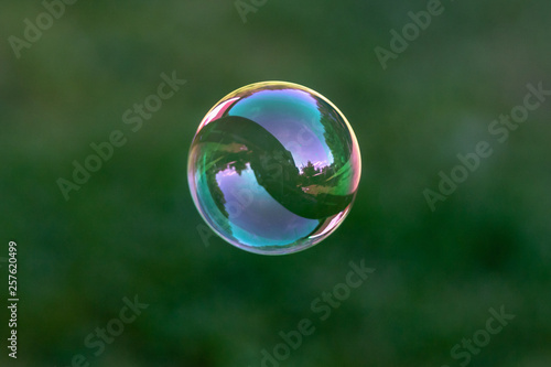 Close up of flying soap bubble © Magnus
