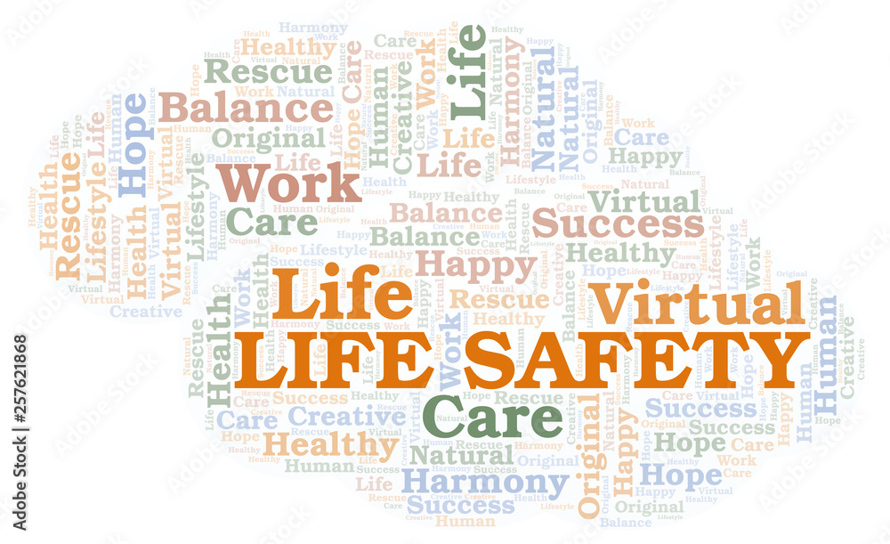 Obraz premium Life Safety word cloud.